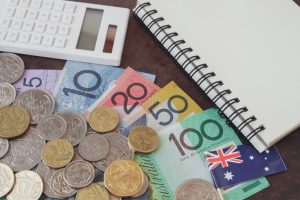 australian-money-aud-calculator-notebook